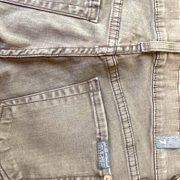 NWOT 7 for all Mankind Olive/Gray Jean - Picture 8 of 10